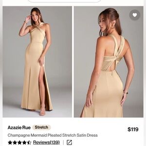 Azazie size A0 champagne maxi dress